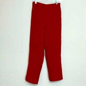🌞 Alfred Dunner Vinyage red high rise pants front pockets women size 10P
